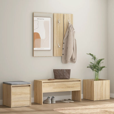Hallway Furniture Set Engineered Wood