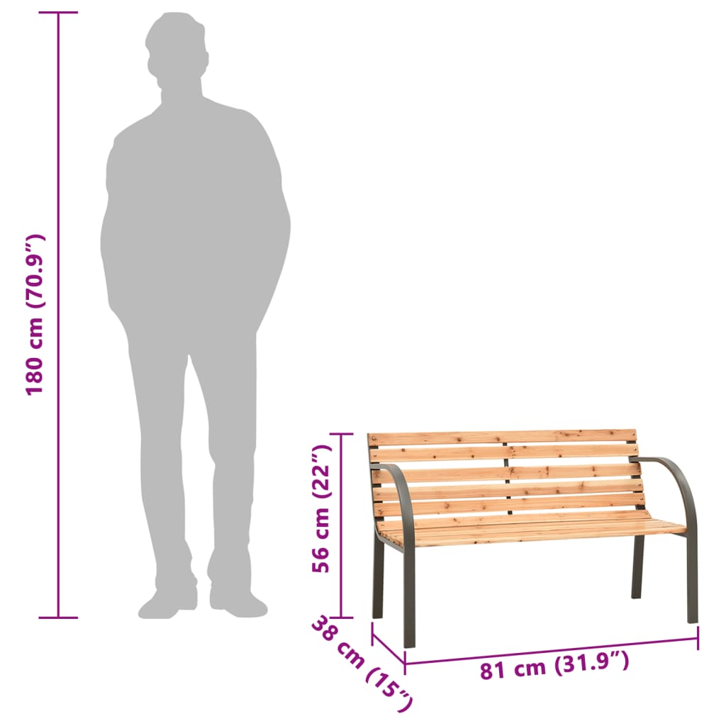 Children Garden Bench 81 Cm Chinese Fir Wood