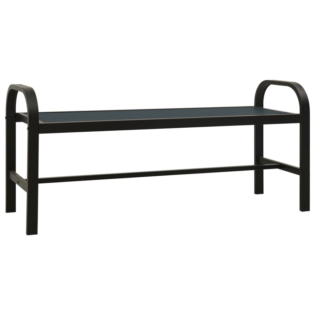 Garden Bench 124.5 Cm Steel And Wpc