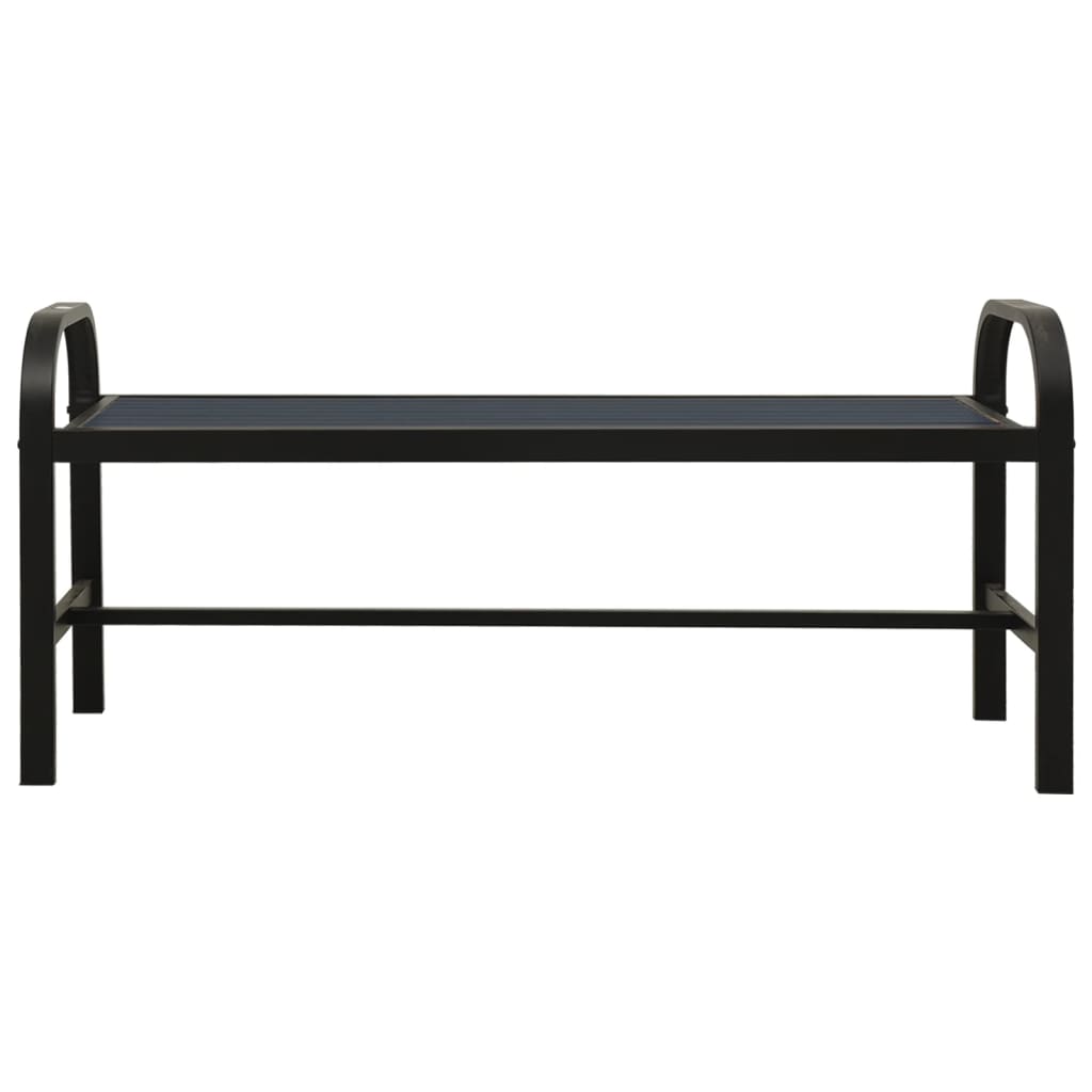 Garden Bench 124.5 Cm Steel And Wpc