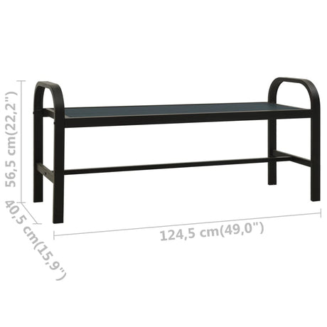 Garden Bench 124.5 Cm Steel And Wpc