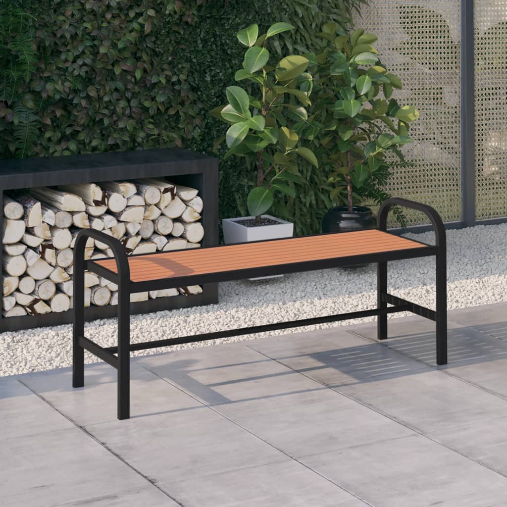 Garden Bench 124.5 Cm Steel And Wpc