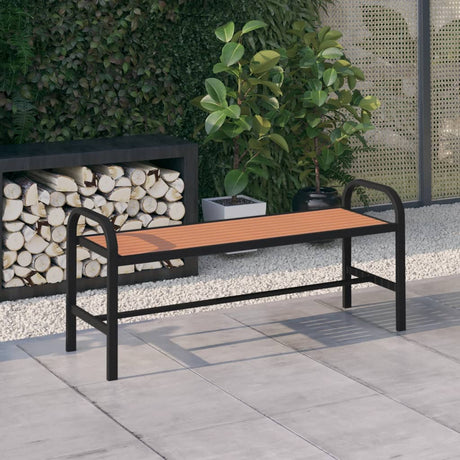 Garden Bench 124.5 Cm Steel And Wpc