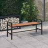 Garden Bench 124.5 Cm Steel And Wpc