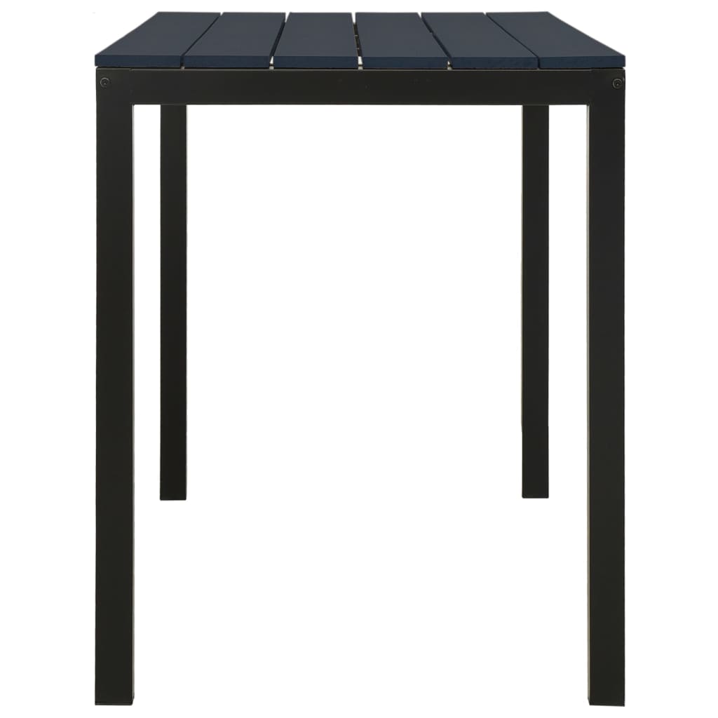 3 Piece Garden Dining Set Steel And Wpc