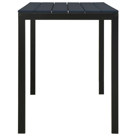 3 Piece Garden Dining Set Steel And Wpc