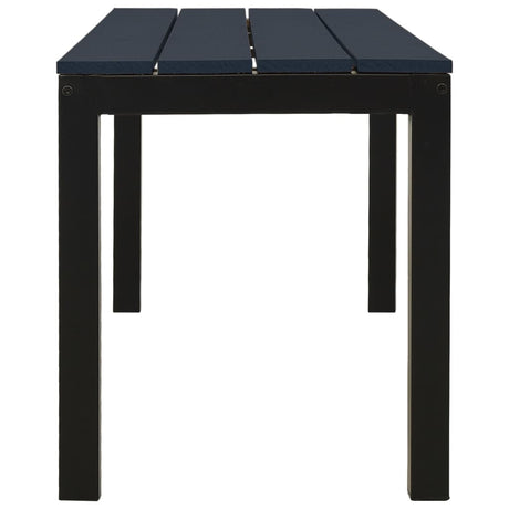 Garden Bench 110 Cm Steel And Wpc