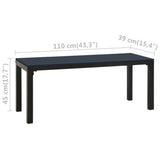 Garden Bench 110 Cm Steel And Wpc