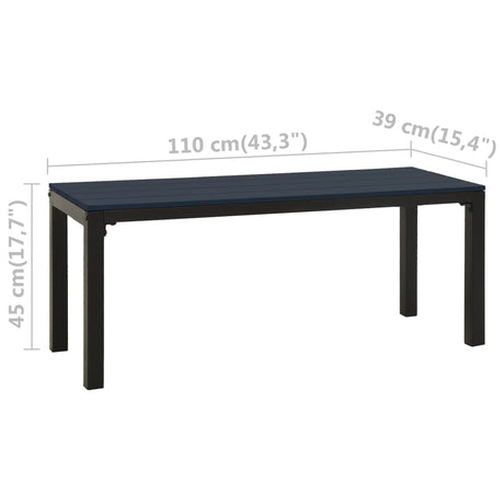 Garden Bench 110 Cm Steel And Wpc
