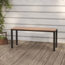Garden Bench 110 Cm Steel And Wpc