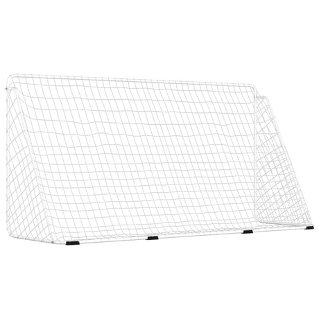 Football Goal With Net White Steel