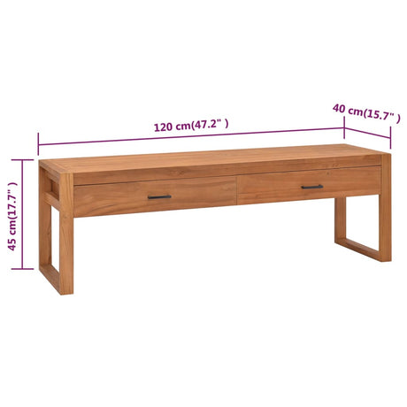 Tv Cabinet 120X40X45 Cm Solid Wood Teak