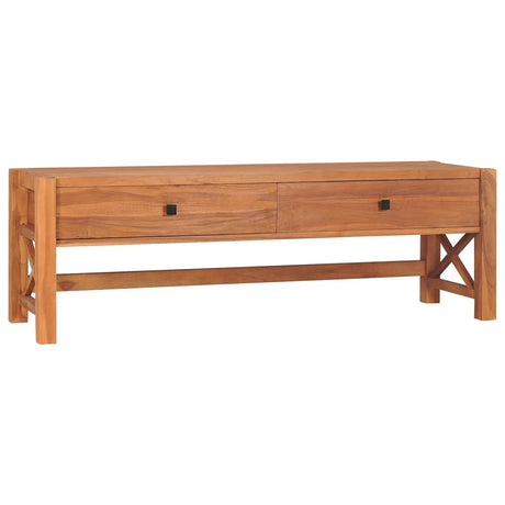 Tv Cabinet With Drawers 120X40X45 Cm Solid Wood Teak