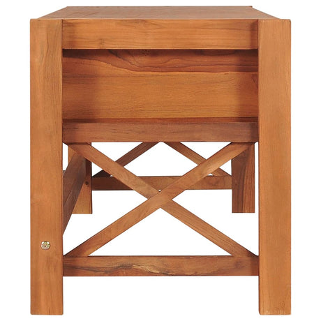 Tv Cabinet With Drawers 120X40X45 Cm Solid Wood Teak