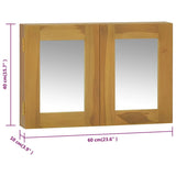 Mirror Cabinet 60X10X40 Cm Solid Wood Teak