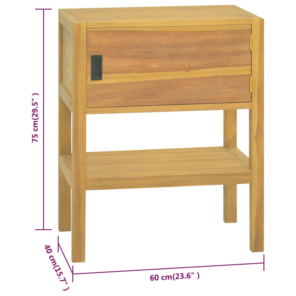 Bathroom Cabinet 60x40x75 cm Solid Wood Teak