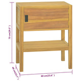 Bathroom Cabinet 60x40x75 cm Solid Wood Teak