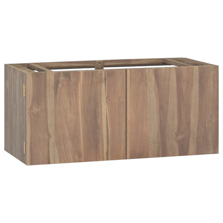 Wall-Mounted Bathroom Cabinet Solid Wood Teak