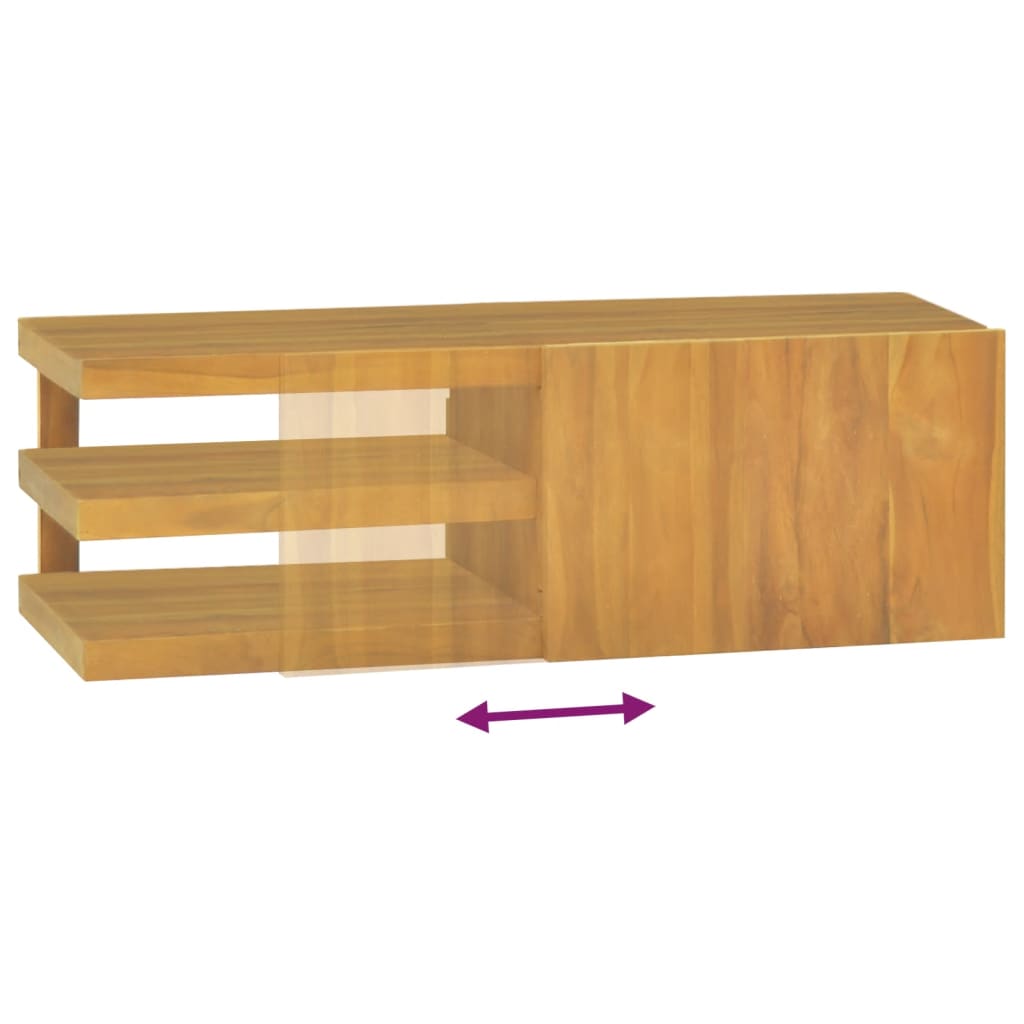 Wall-mounted Bathroom Cabinet 90x40x30 cm Solid Wood Teak