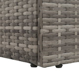 Outdoor Lounge Bed With Cushion & Pillows Poly Rattan