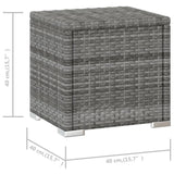 Sun Lounger With Cushion And Tea Table Poly Rattan