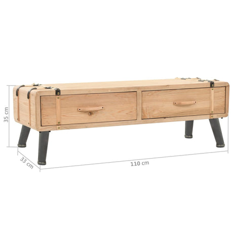 Tv Cabinet 110X33X35 Cm Solid Firwood