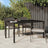 Garden Table Tempered Glass And Poly Rattan Grey