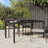 Garden Table Tempered Glass And Poly Rattan Grey