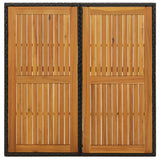 Garden Table 109X107X74 Cm Poly Rattan&Solid Wood Acacia