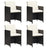 Garden Dining Chairs With Cushions 4 Pcs Poly Rattan