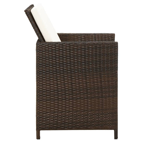 Garden Dining Chairs With Cushions 4 Pcs Poly Rattan