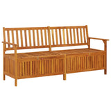 Storage Bench 170 Cm Solid Wood Acacia