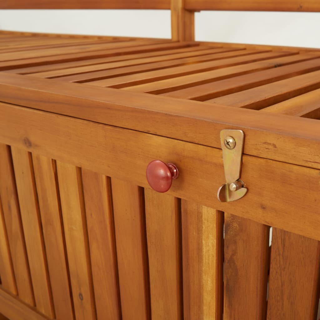 Storage Bench 170 Cm Solid Wood Acacia