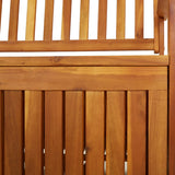 Storage Bench 170 Cm Solid Wood Acacia