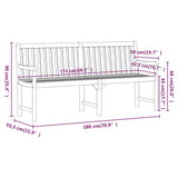 Garden Bench 180 Cm Solid Acacia Wood