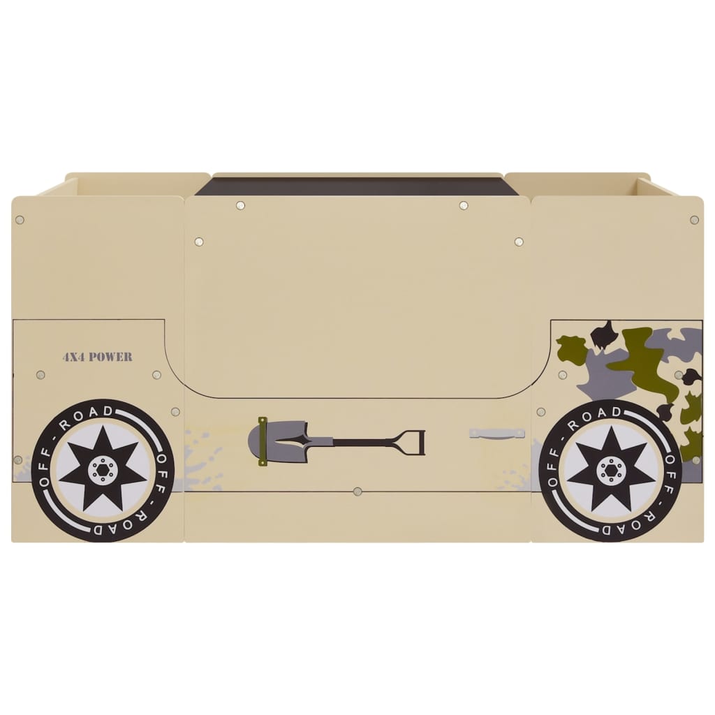 3 Piece Kids Table And Chair Set Off-Road Car Design Mdf