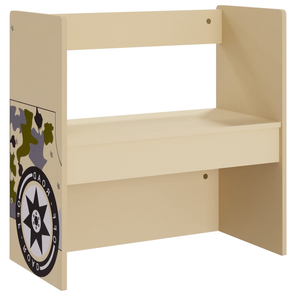 3 Piece Kids Table And Chair Set Off-Road Car Design Mdf