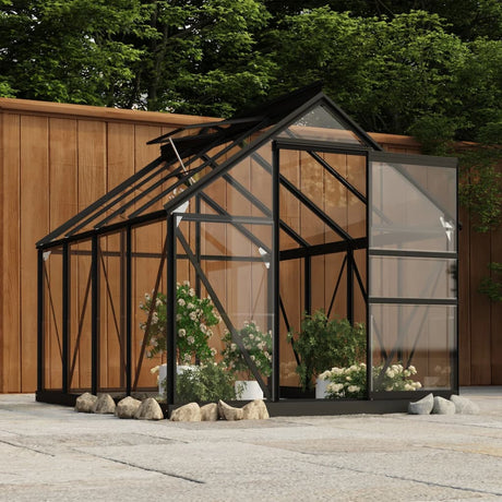 Glass Greenhouse Anthracite Aluminium