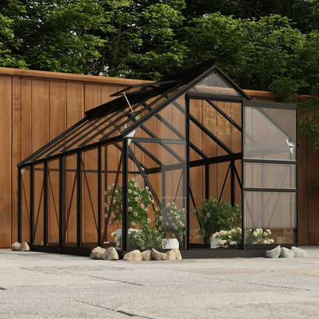 Glass Greenhouse Anthracite Aluminium