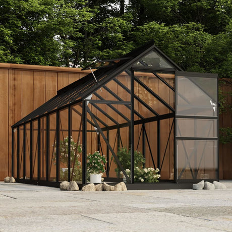 Glass Greenhouse Anthracite Aluminium