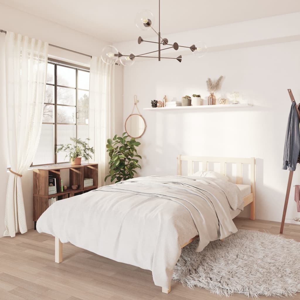 810076  Bed Frame Without Mattress Solid Wood