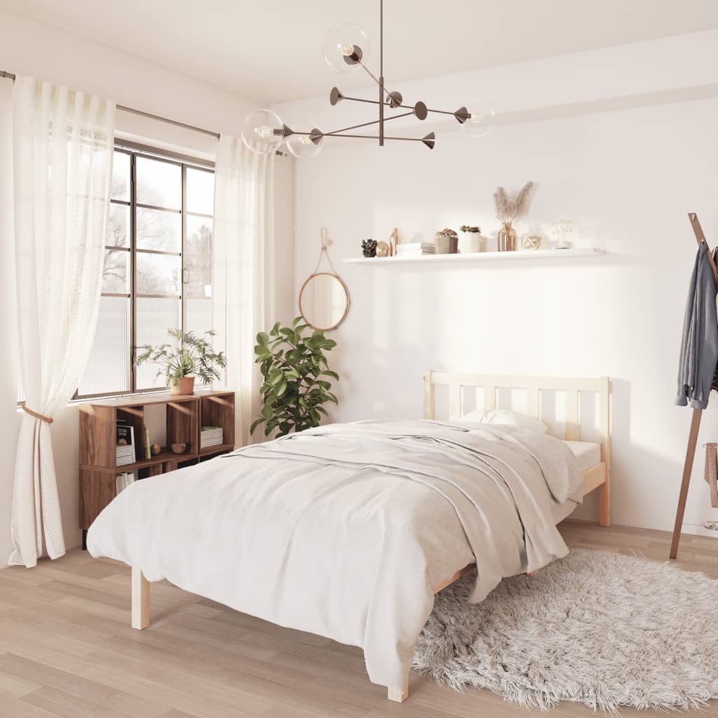 810076  Bed Frame Without Mattress Solid Wood