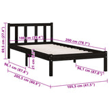 810076  Bed Frame Without Mattress Solid Wood