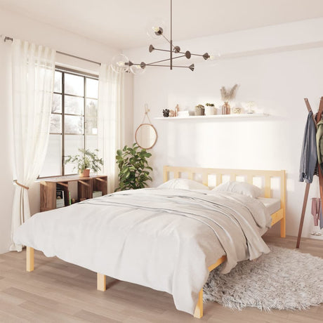 810076  Bed Frame Without Mattress Solid Wood