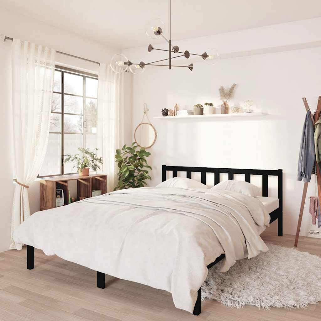 810076  Bed Frame Without Mattress Solid Wood