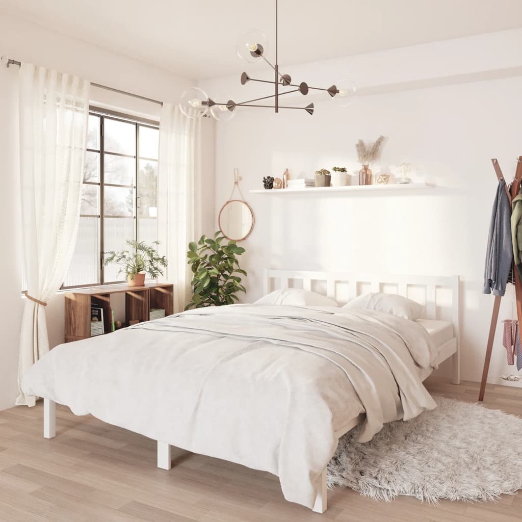 810076  Bed Frame Without Mattress Solid Wood