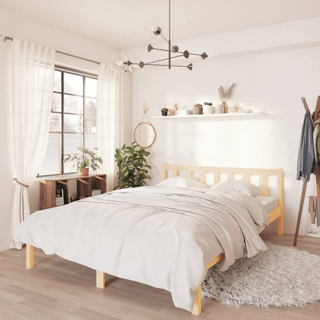 810076  Bed Frame Without Mattress Solid Wood
