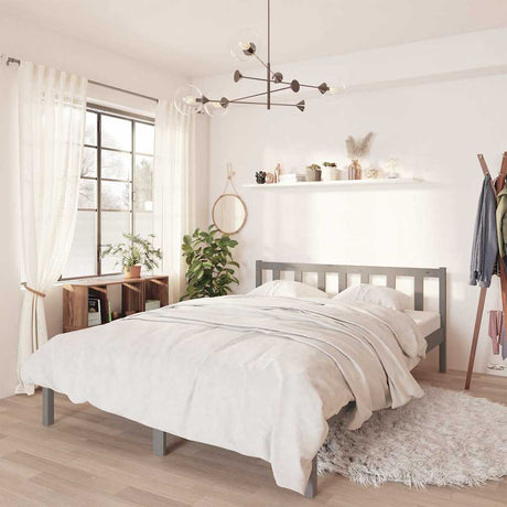 810076  Bed Frame Without Mattress Solid Wood