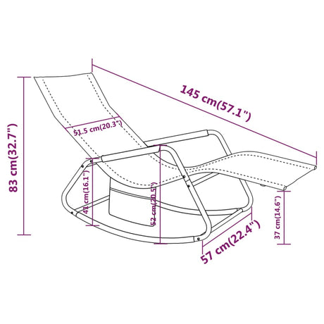 Sun Lounger Steel And Textilene