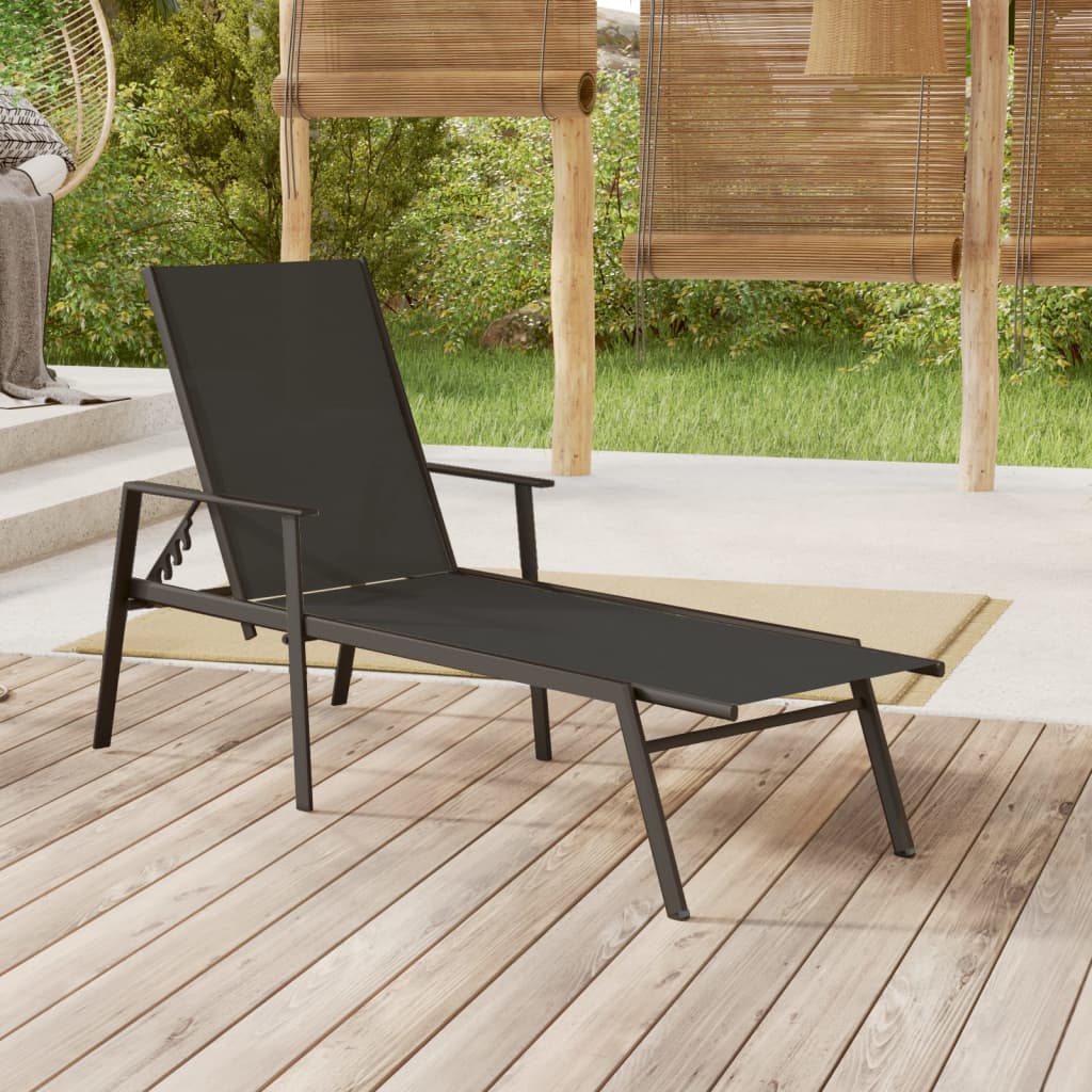 Sun Lounger Steel And Textilene Fabric